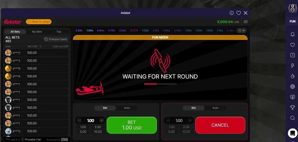 Spirit Casino instant win and crash games available 24/7 with live support